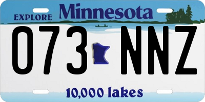 MN license plate 073NNZ