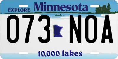MN license plate 073NOA