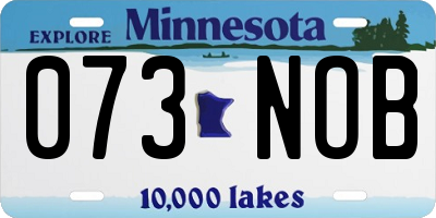 MN license plate 073NOB