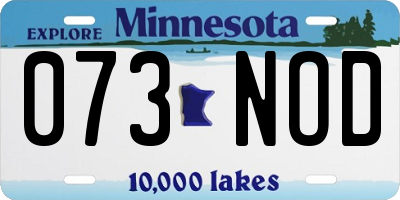 MN license plate 073NOD