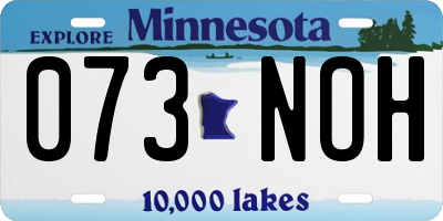 MN license plate 073NOH