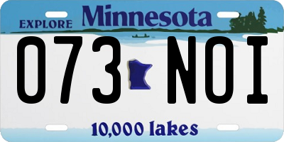 MN license plate 073NOI