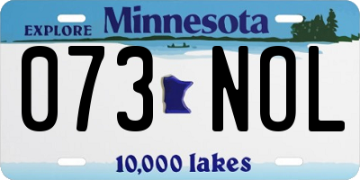 MN license plate 073NOL