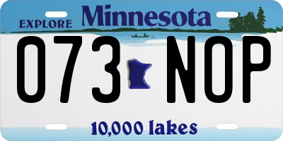 MN license plate 073NOP