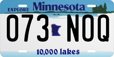 MN license plate 073NOQ