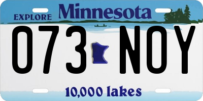MN license plate 073NOY