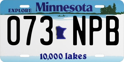 MN license plate 073NPB