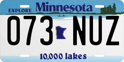 MN license plate 073NUZ