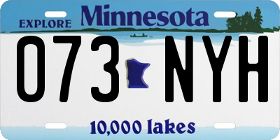 MN license plate 073NYH