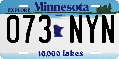 MN license plate 073NYN