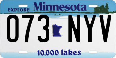 MN license plate 073NYV