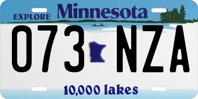 MN license plate 073NZA