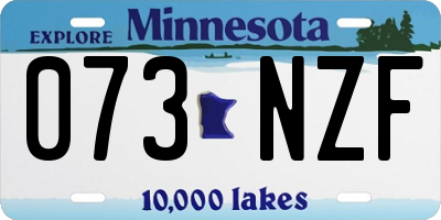 MN license plate 073NZF