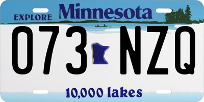 MN license plate 073NZQ