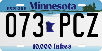 MN license plate 073PCZ