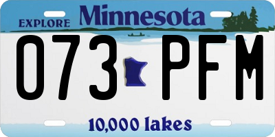 MN license plate 073PFM