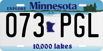MN license plate 073PGL