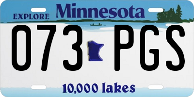 MN license plate 073PGS