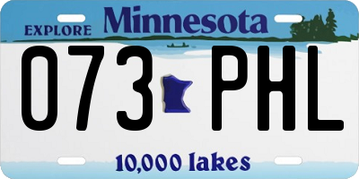 MN license plate 073PHL