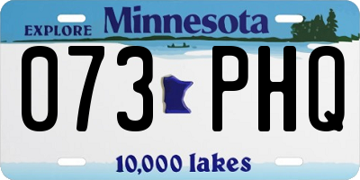 MN license plate 073PHQ