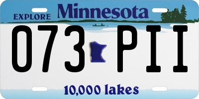 MN license plate 073PII