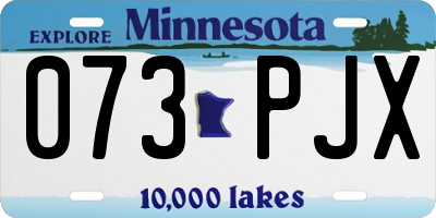 MN license plate 073PJX