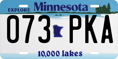 MN license plate 073PKA