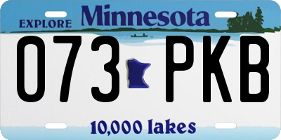 MN license plate 073PKB