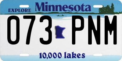 MN license plate 073PNM