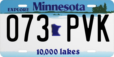 MN license plate 073PVK