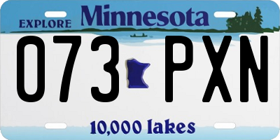 MN license plate 073PXN