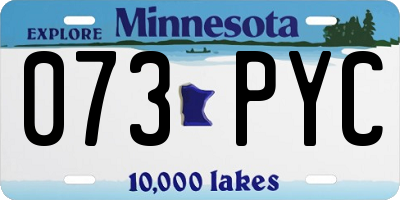 MN license plate 073PYC