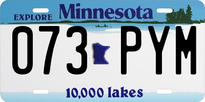 MN license plate 073PYM