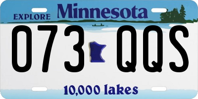 MN license plate 073QQS