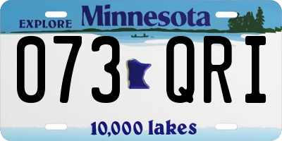 MN license plate 073QRI