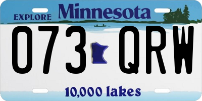 MN license plate 073QRW