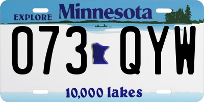 MN license plate 073QYW