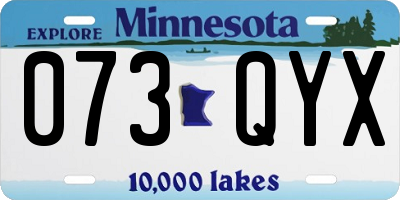 MN license plate 073QYX