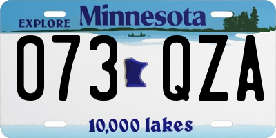 MN license plate 073QZA