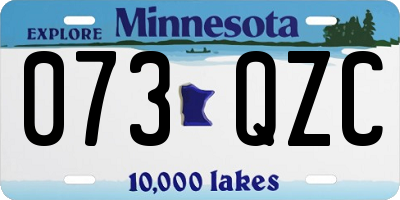 MN license plate 073QZC