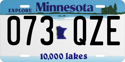 MN license plate 073QZE