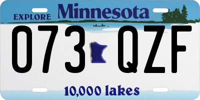 MN license plate 073QZF