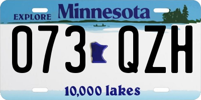 MN license plate 073QZH