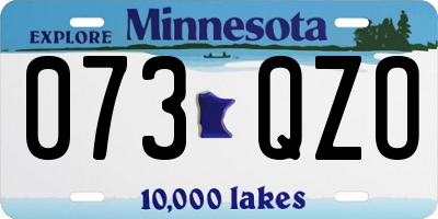 MN license plate 073QZO