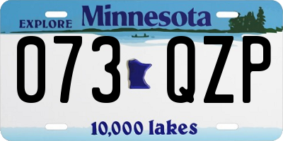 MN license plate 073QZP