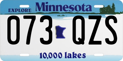 MN license plate 073QZS