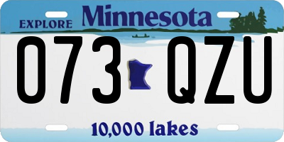 MN license plate 073QZU