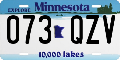 MN license plate 073QZV