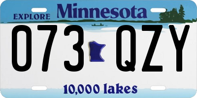 MN license plate 073QZY