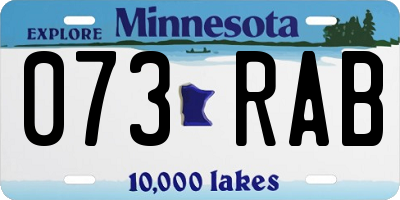 MN license plate 073RAB